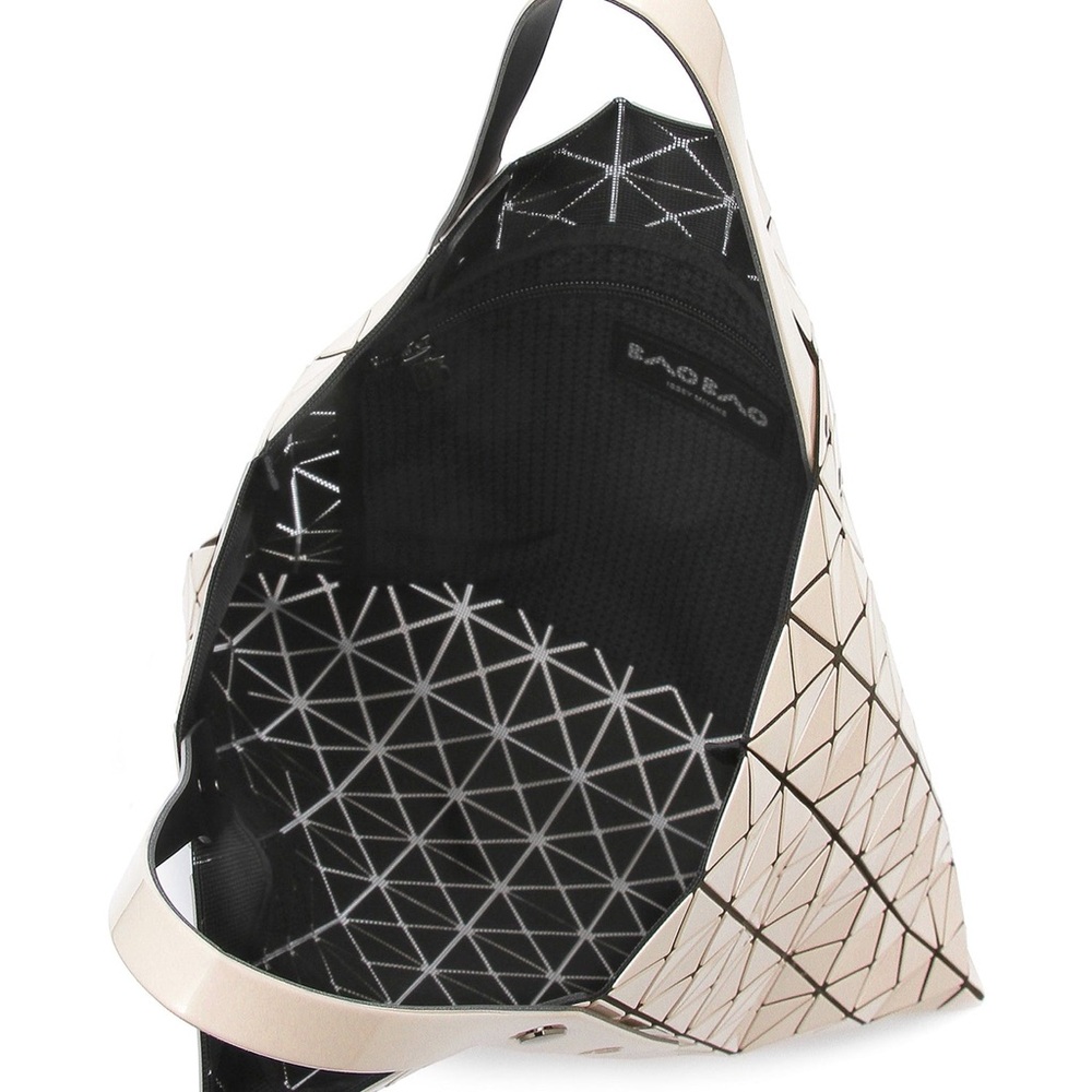 Issey Miyake Black and Cream Triangular Bag